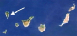Lage der Kanaren La Palma