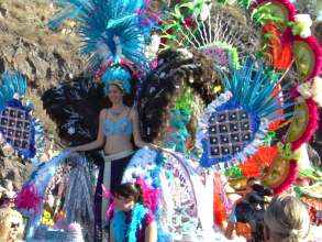 prachtvolles Kleid Karneval Los Gigantes